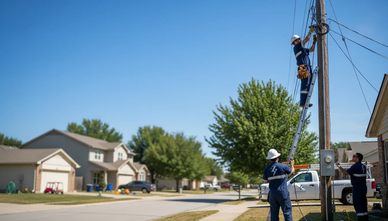 Residential electrician providing installation services in Cordova, IL